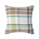 image 1 of Homescapes Green Tartan Cotton Falun Cushion Cover - 45 x 45 cm | Green | Green | 45 x 45 cm
