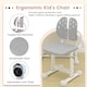 image 8 of COSTWAY Kids  Study Desk & Chair Set Height-Adjustable Children Study Desk-Grey