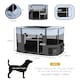 image 2 of PawHut Portable Dog Pen for Puppies, Rabbits, Kittens, Guinea Pigs - Grey