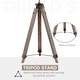 image 4 of HOMCOM Industrial Tripod Floor Lamp Wood Height Adjustable Spotlight Bronze