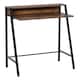 image 1 of HOMCOM 2-Tier Storage Computer Workstation Metal Frame Rustic Brown 100cm