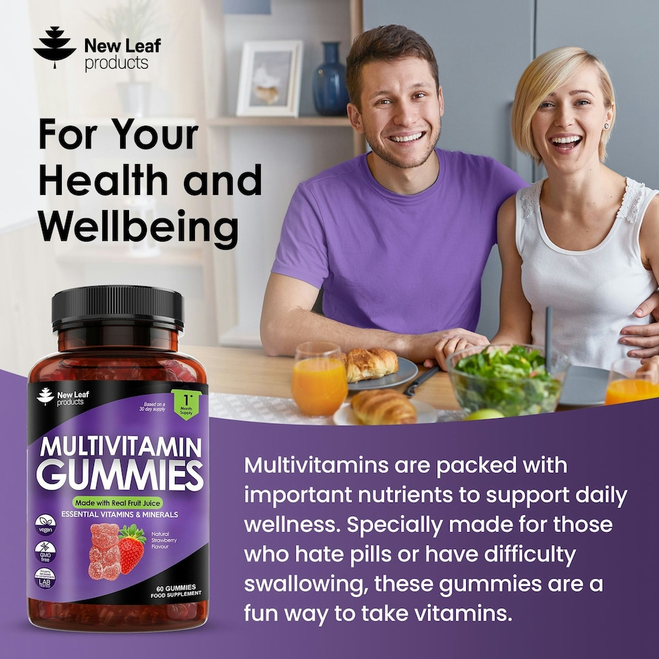 image 1 of Multivitamin Gummies for Men & Women 60 Gummys