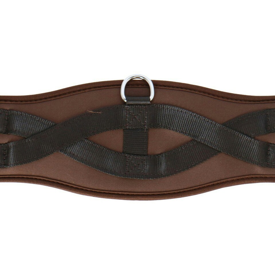 image 1 of Shires Memory Foam Horse Dressage Girth - Brown - 28in