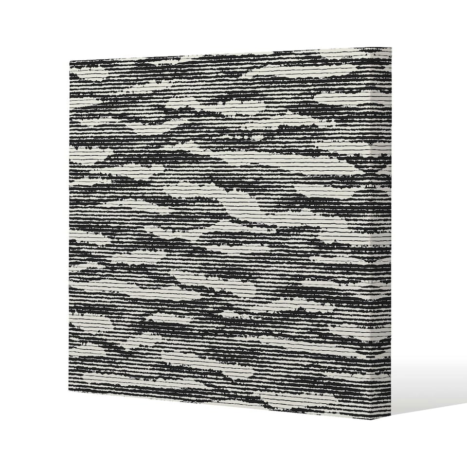 image 1 of Grunged Stripes (Canvas Print) 90 x 90 x 4cm