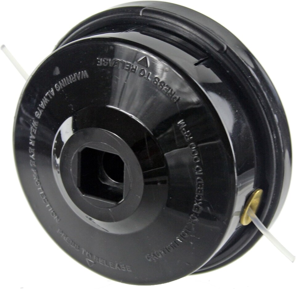 image 1 of SPARES2GO Dual 2 Line Bump Feed Spool Head compatible with Kawasaki Strimmer Trimmer Brushcutter