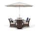 image 2 of Arizona Square 4 Seater Patio Dining Set with Ice Bucket Drinks Cooler | Brown | Brown