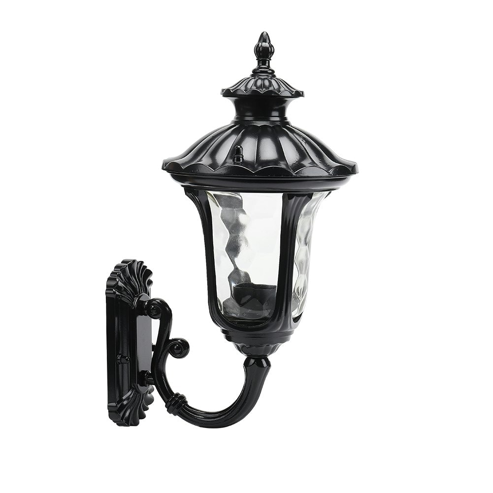Living and Home Vintage Outdoor Wall Lantern, Black Black