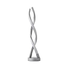 ValueLights Infinity Double Twist Integrated LED Table Lamp | Silver