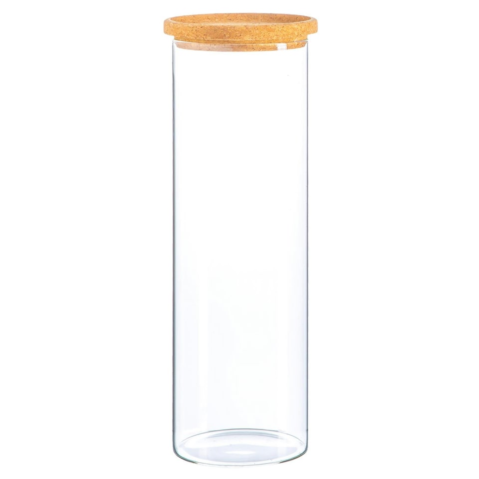 image 1 of Argon Tableware Glass Storage Jar with Cork Lid - 2 Litre