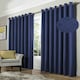 image 3 of Diamond Blackout Eyelet Curtains - Blue - 167cm x 137 cm