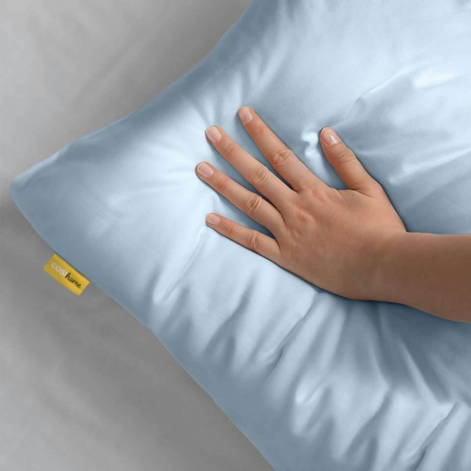 image 1 of 80 x 50 cm Blue Cooling Pillow Case - 2 Pack