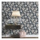 image 3 of Erismann Abode Edward Floral Damask Wallpaper - Navy - 10m x 53cm | Blue