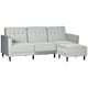 image 1 of HOMCOM Upholstered Sofa Bed Reversible Sectional Sofa Set Velvet-Touch Sleeper