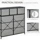 image 8 of HOMCOM 9 Drawers Storage Chest Dresser Organizer Unit w/ Foldable Bin