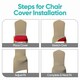 image 7 of Chair Cover Spandex Polyester Stretch Fabric Dining Slipcovers - 10pcs