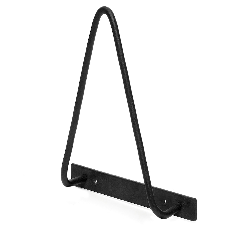 image 1 of NOVECRAFTO Black Hairpin Wall Rack – Magazine & Vinyl Record Storage Organiser – Durable Metal Wall-Mounted Display with Powder-Coated Finish Black
