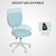 image 3 of Vinsetto Vanity Task Chair with Adjustable Height, Armless, Blue Blue