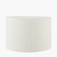 image 4 of 50cm White Boucle Cylinder Lampshade White