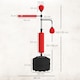 image 5 of HOMCOM Boxing Punching Bag Free Standing with 2 Speed Balls, Relax Bar, Boxing Bag and Fillable Base, 160-230cm Adjustable Height | Red | Red