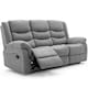 image 4 of Seattle Manual Fabric Recliner 3 Seater Sofa (Grey)