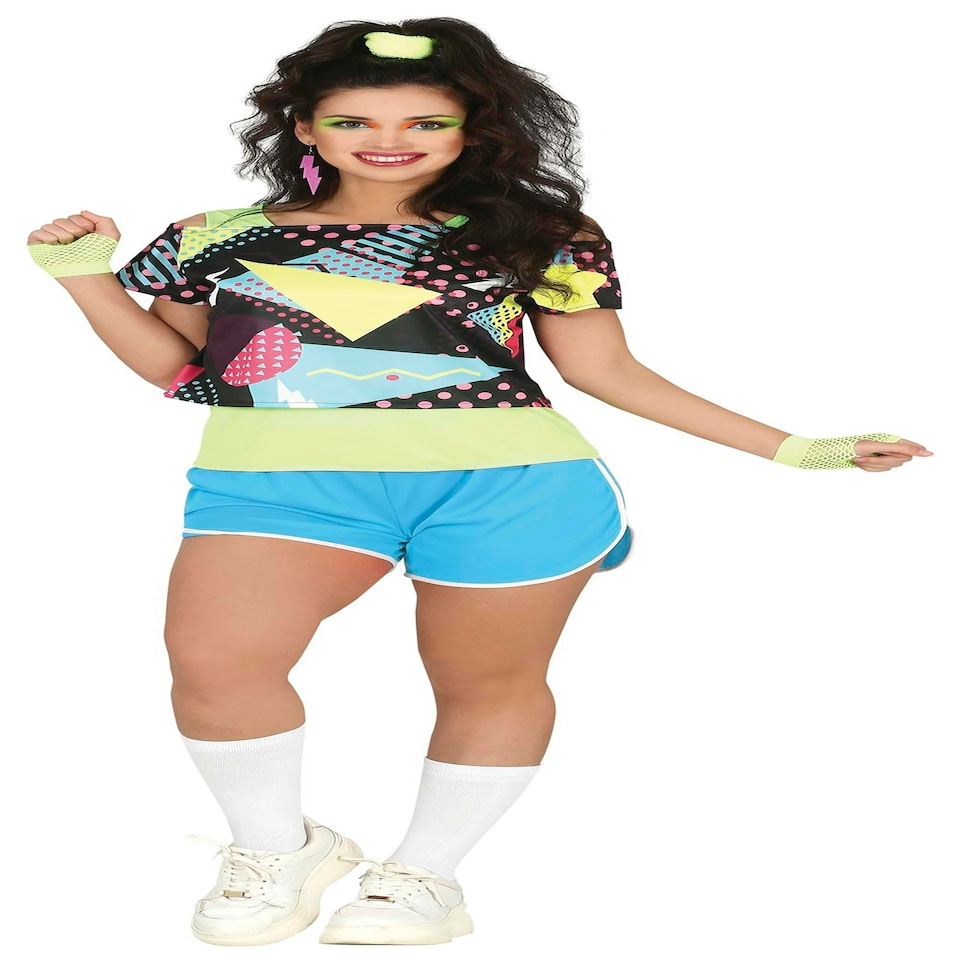 image 1 of Fancy Dress Adult 80S Gymnast Mens - L