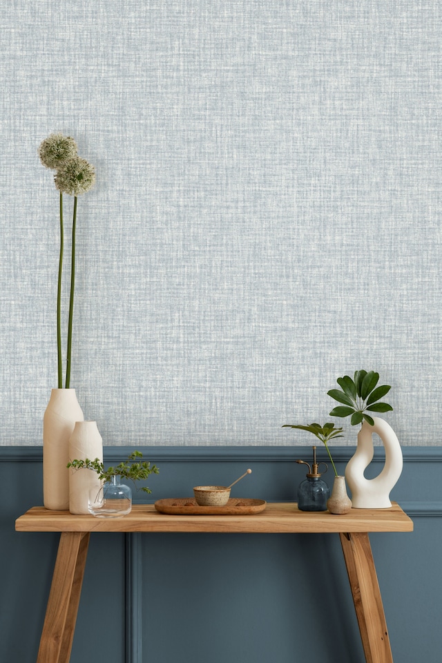 image 1 of Crown M1881 Lynford Texture Wallpaper, Blue