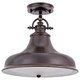image 3 of Emery 1 Light Dome Ceiling Pendant Palladian Bronze, E27