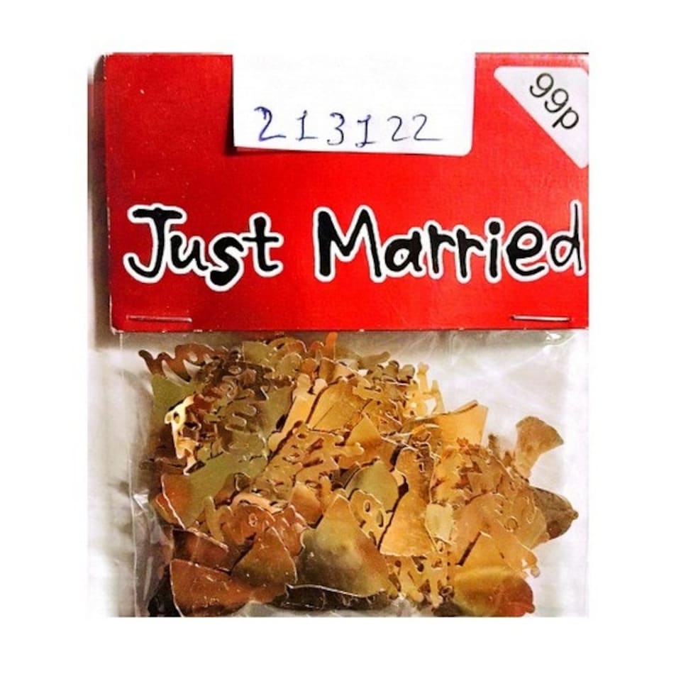 Just Married Confetti - Gold - One Size