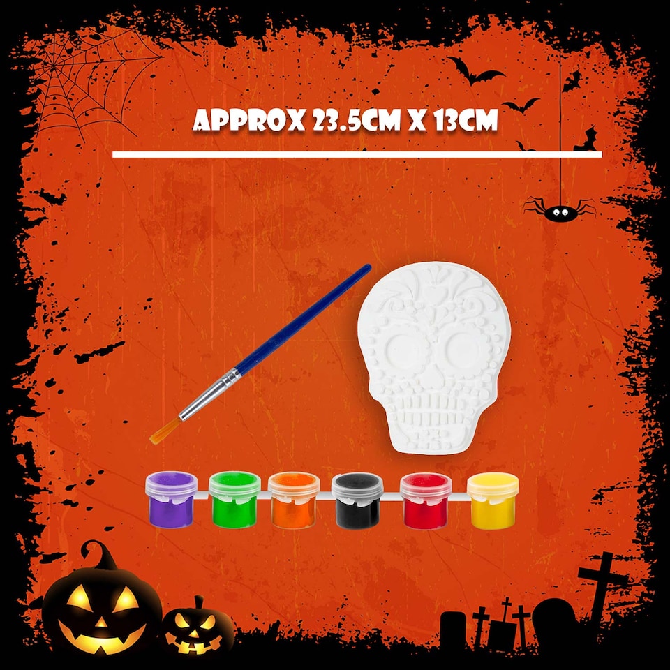 image 1 of PMS Halloween Skull Paint Kit 23.5cm - Party Decorations
