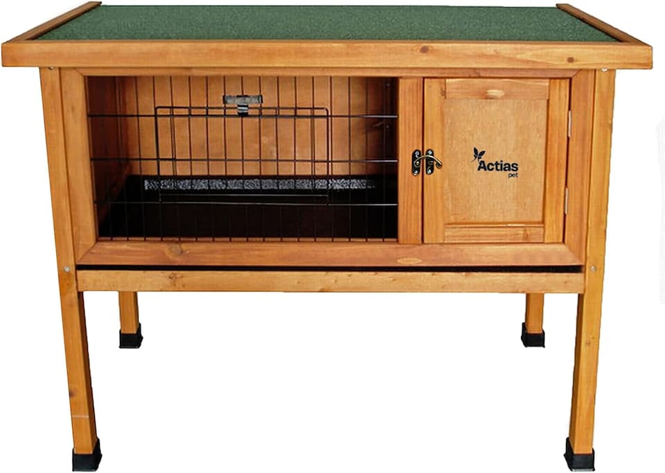 image 1 of Actiaspet 3ft Wooden Rabbit Guinea Pig Hutch (Wood, Single Tier - 3ft)