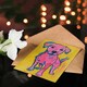 image 4 of Cute Puppy Pop Art Pink Yellow Blue Dog Lover Birthday Card