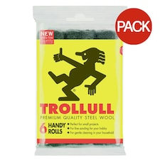 Trollull Economy Steel Wool Rolls (Pack Of 6) - Silver - One Size