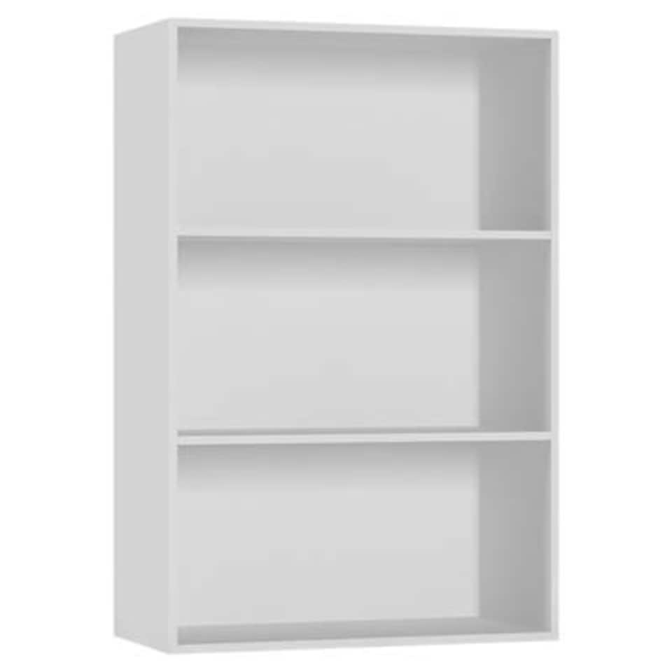 image 1 of 3-Tier Bookcase Shelving Storage Unit- 90x60x29cm White | Unit Colour: White