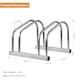 image 3 of Steel Bicycle Parking Rack Floor Stand Bike Storage Holder | Silver