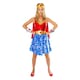 image 1 of Wonder Woman Womens/Ladies Deluxe Costume - Red/Blue/Gold - M M