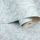 image 3 of World Of Wallpaper Harlen Woodland Damask Wallpaper - Duck Egg Blue - 32.1ft x 21in Blue