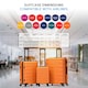 image 3 of Flight Knight Set of 3 Lightweight 4 Wheel ABS Hard Case Suitcases Cabin & Hold Luggage, 100+ Airlines Approved - easyJet, British Airways, Ryanair, Jet2 Orange | Orange / Black