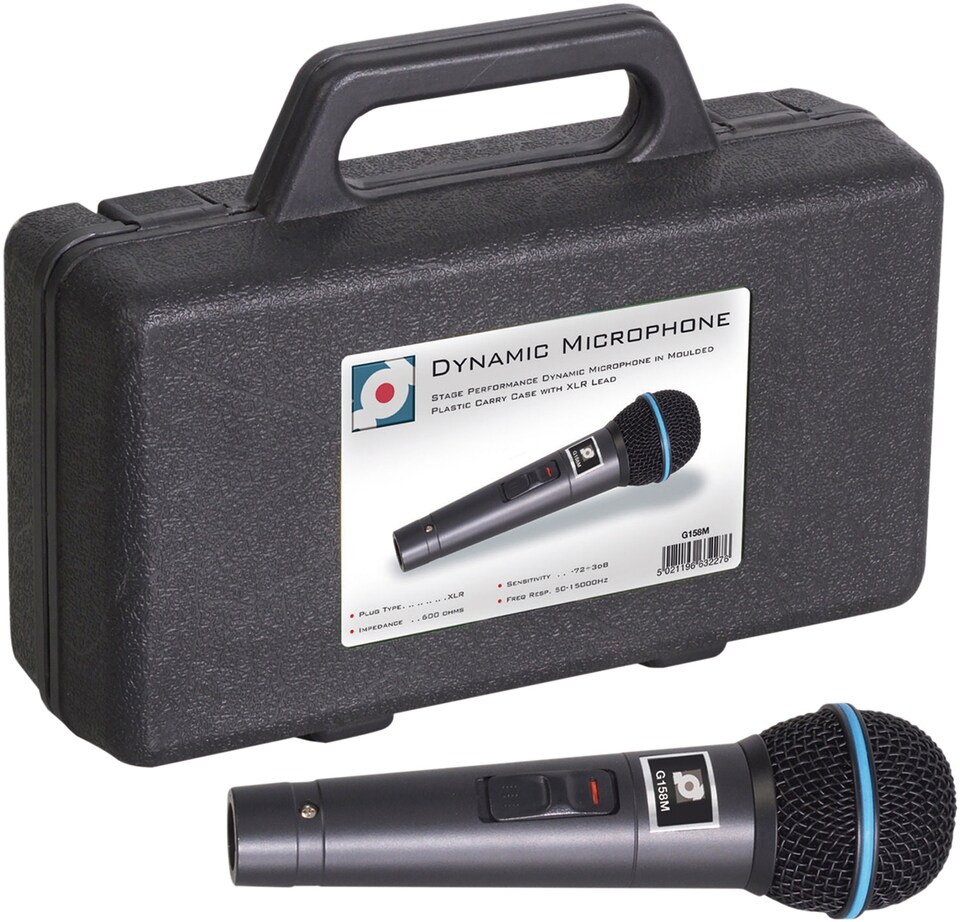 image 1 of Soundlab Dynamic Handheld Microphone with Lead and Carry Case 600 Ohm