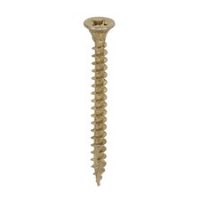 Timco - C2 Strong-Fix Multi-Purpose Premium Screws - PZ - Double Countersunk - Yellow (Size 4.5 x 50 - 200 Pieces)