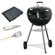 image 1 of Outsunny Portable Kettle Charcoal Grill BBQ Smoker w/ Cover, Lid, & Thermometer