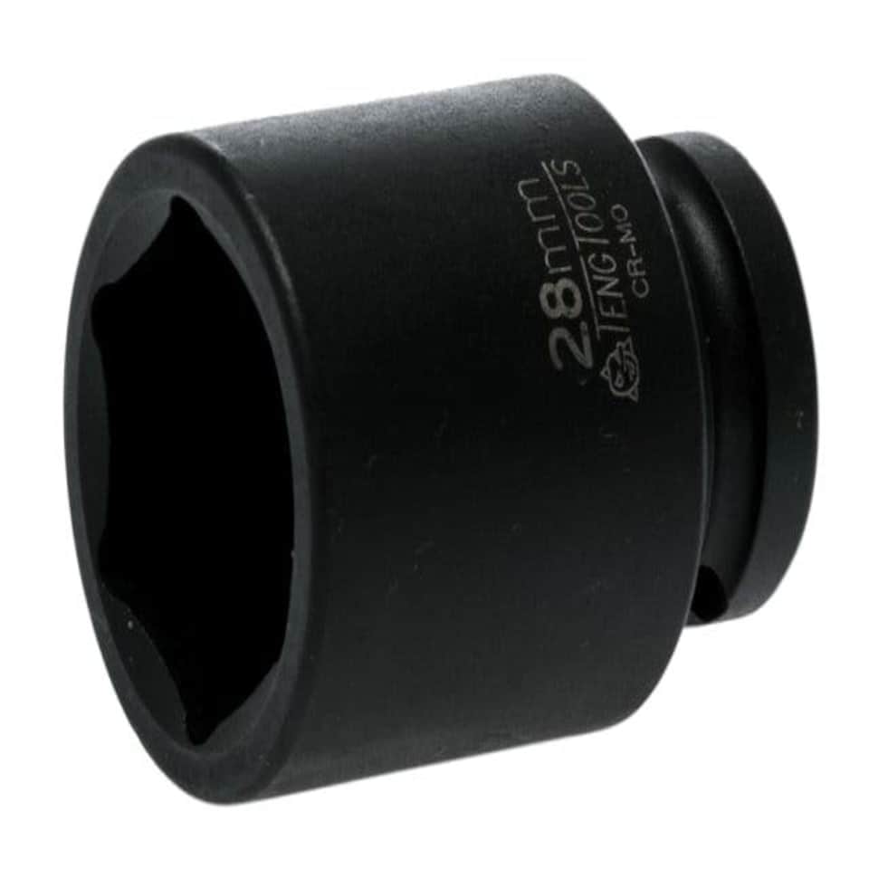 Impact Socket Hexagon 6-Point 1/2in Drive 28mm - TEN920528N