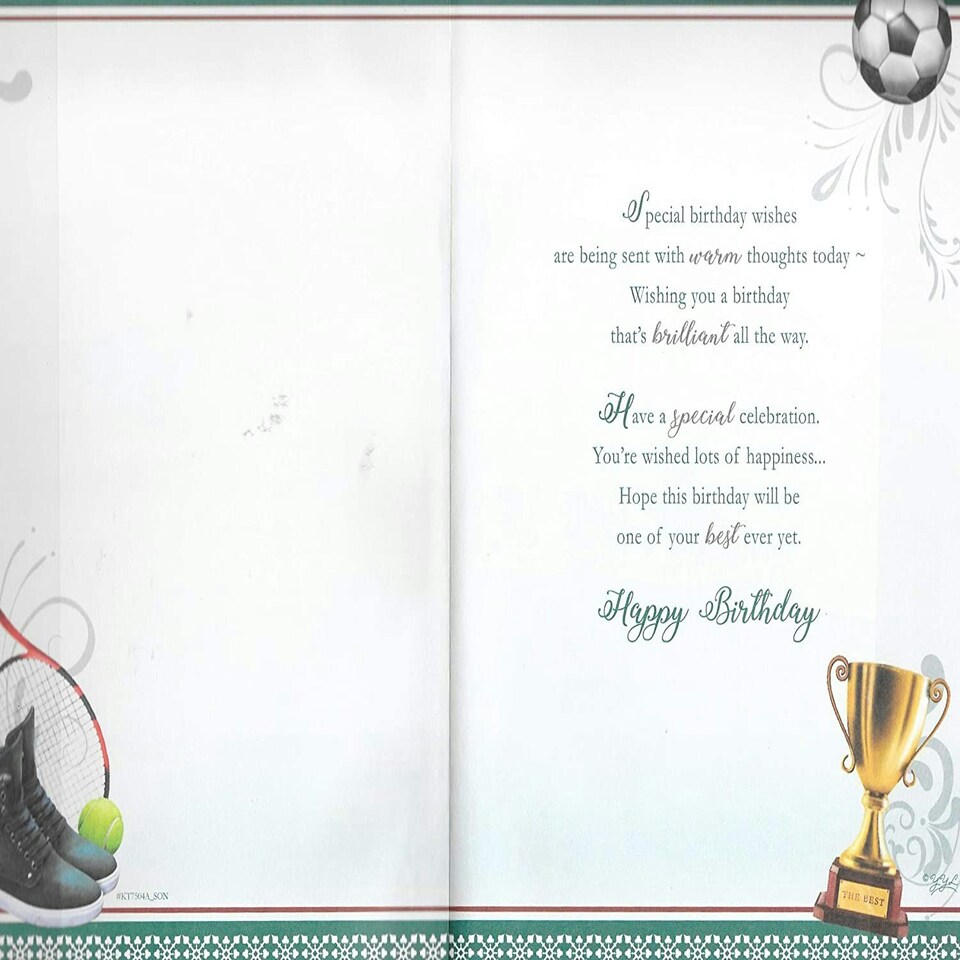 image 1 of Happy Birthday To A Special Son Keepsake Treasures Greeting Card