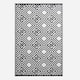image 1 of Homescapes Outdoor Rug Luxury Waterproof Reversible, For Garden, Geometric | Black | Black and White