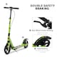 image 6 of HOMCOM Kick Scooter, Folding 2 Wheel Scooter with Dual Brake System, Dual Suspension, 230mm Big Wheels and 3 Adjustable Handlebar, for 14 older Teens Adults, up to 100KG, Green