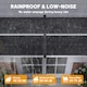 image 9 of Outsunny Door Canopy Awning Outdoor Window Rain Shelter for Door 196 x 75cm Black | Black