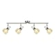 image 2 of Jaron 4 Light Polished Chrome & Glass Spotlight Ceilng Bar