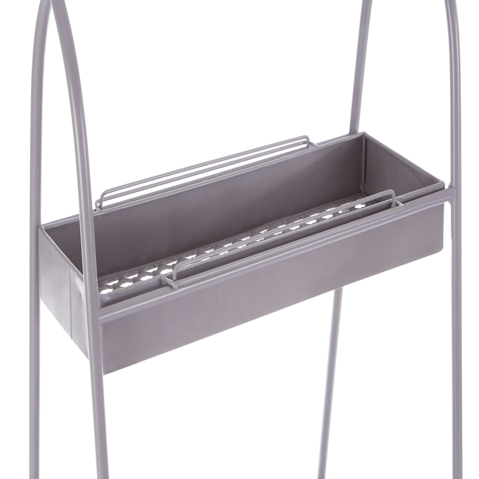 image 1 of Lexa Grey Metal Storage Rack Grey