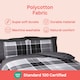 image 6 of Argyle Design Tartan Polycotton Duvet Set With Pillowcase | Grey | 1