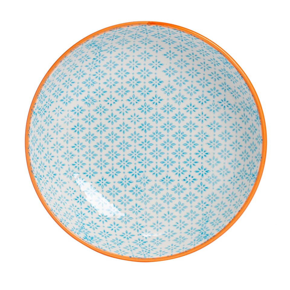 image 1 of Nicola Spring Hand-Printed Sauce Dishes - 10cm - Blue - Pack of 3 | Blue | Blue