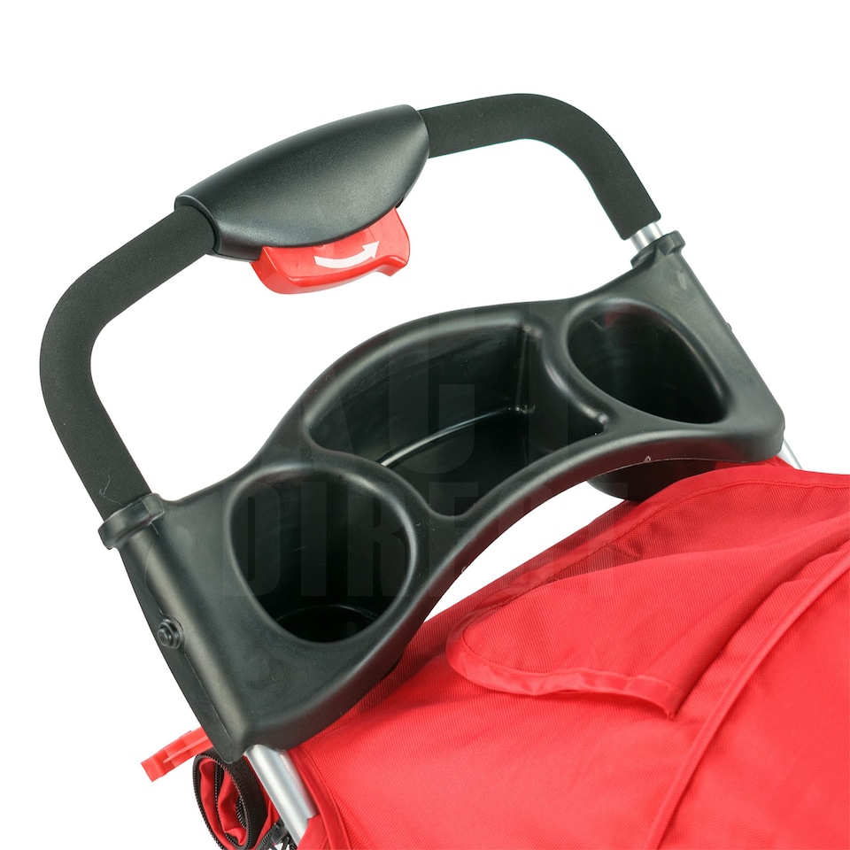 image 1 of KCT Red Pet Stroller with Rain Cover Red